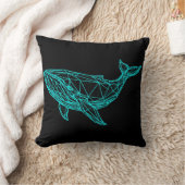 Cool Gamer Whale Throw Pillow クッション (ブランケット)
