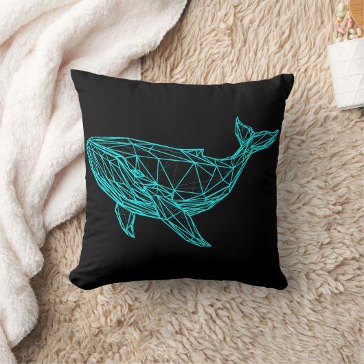 Cool Gamer Whale Throw Pillow クッション (ブランケット)