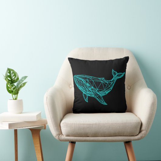Cool Gamer Whale Throw Pillow クッション (椅子)