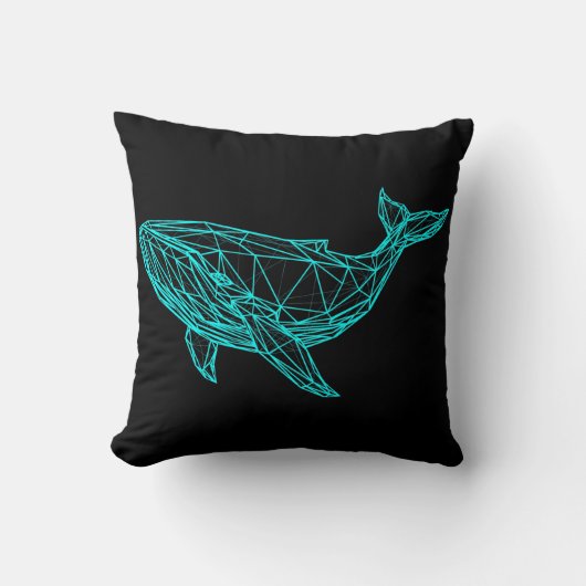 Cool Gamer Whale Throw Pillow クッション (正面)