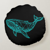 Cool Gamer Whale Throw Pillow ラウンドクッション (裏面)