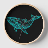 Cool Gamer Whale Wall Clock 壁時計 (正面)