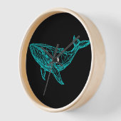 Cool Gamer Whale Wall Clock 壁時計 (傾斜)