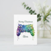 Cool Gaming Christmas Card Personalised Holiday シーズンカード (スタンド正面)