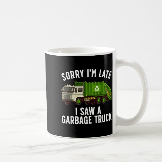 Cool Garbage Truck Art For Men Women Kids Garbage コーヒーマグカップ (右)