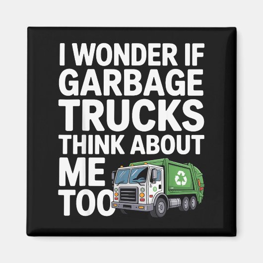 Cool Garbage Truck Design For Men Women Trash Garb マグネット (正面)
