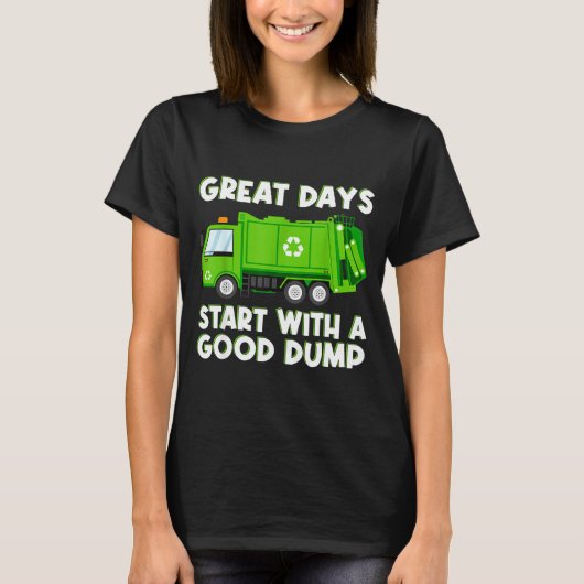 Cool Garbage Truck Good Dump Truck Men Kids Boys T Tシャツ (正面)