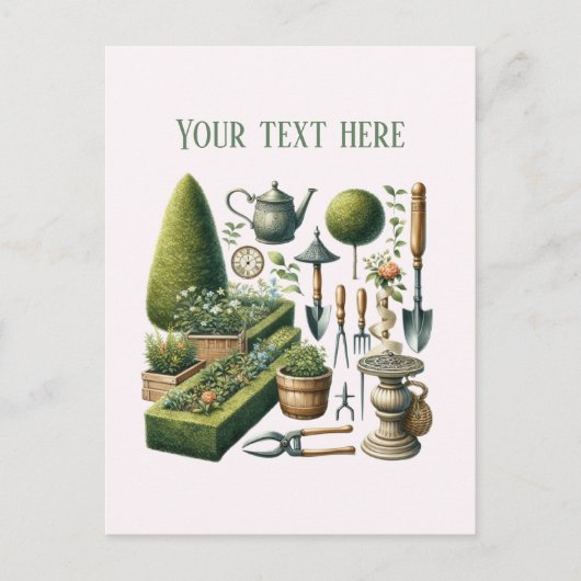 Cool Gardening Landscaping customizable Postcard ポストカード (正面)