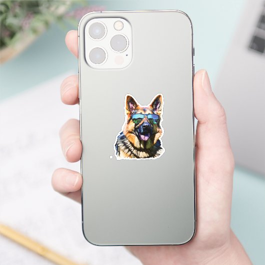 cool german shepherd シール (スマートフォン)