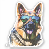 cool german shepherd シール (正面)