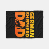 Cool German Shepherd Design For Men Boys Dog Lover フリースブランケット (正面(横))