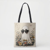 Cool Ghost Halloween Tote トートバッグ (正面)