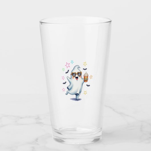 Cool Ghost Halloween Vibes タンブラーグラス (正面)