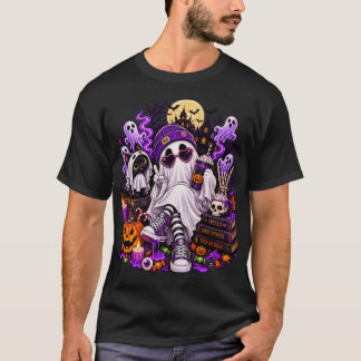 Cool Ghost Halloween Vibes Tシャツ