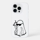 Cool Ghost with Cigarette – Halloween Phone Case iPhoneケース (裏面)