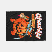 Cool Ghoul Aid Funny Ghoul Pumpkin Cute Meme Hallo フリースブランケット (正面(横))
