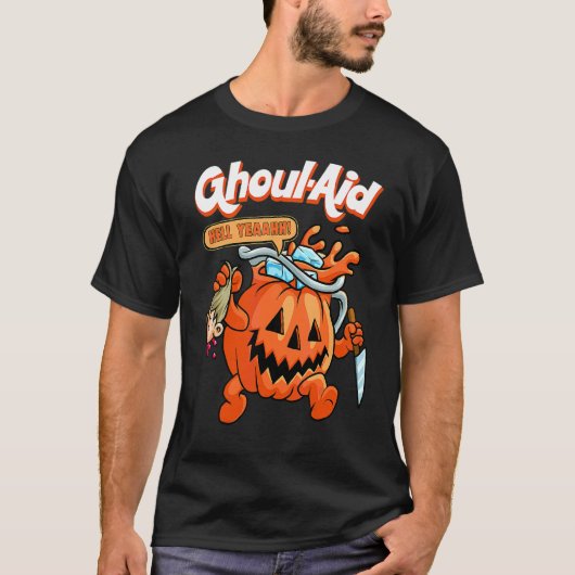 Cool Ghoul Aid  Ghoul Pumpkin Cute Meme Halloween  Tシャツ (正面)