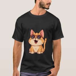 Cool Ginger Cat Wearing Sunglasses Funny Happy ✨🐾 Tシャツ