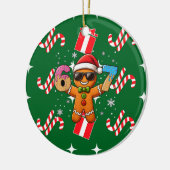 Cool Gingerbread 67 — Holiday Ice‑Cream Numbers セラミックオーナメント (左)
