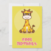 Cool giraffe Flat Greeting Card カード (正面)
