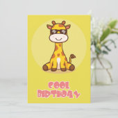Cool giraffe Flat Greeting Card カード (スタンド正面)