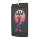 Cool Giraffe In Sunglasses Under Sunset Long Sleev カーエアーフレッシュナー (左)