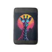 Cool Giraffe In Sunglasses Under Sunset Long Sleev バスマット (正面縦)
