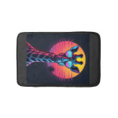 Cool Giraffe In Sunglasses Under Sunset Long Sleev バスマット (正面)