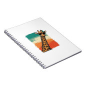 Cool Giraffe Sunglasses Vintage Sunset Shirt_1 ノートブック (右側)