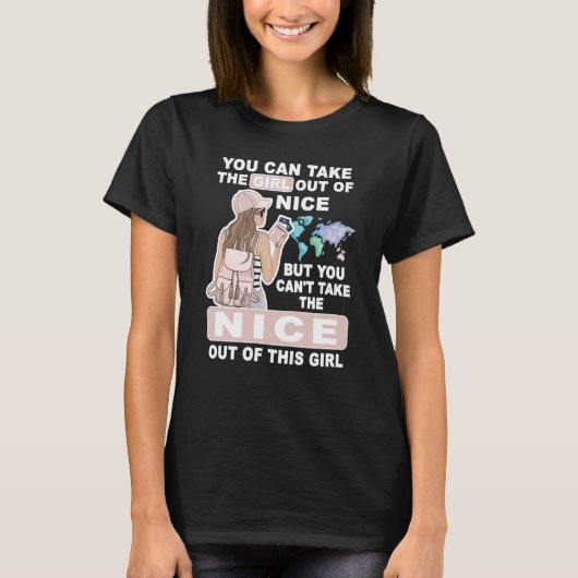 Cool Girl from Nice City Proud Nice Girl Tシャツ (正面)