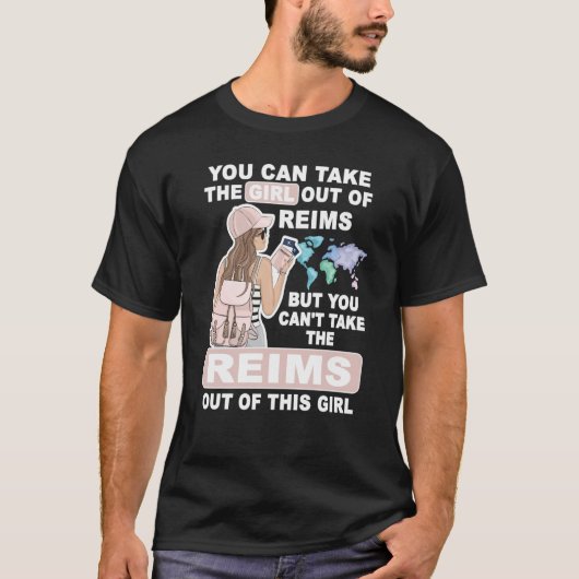 Cool Girl from Reims City Proud Reims Girl Tシャツ (正面)