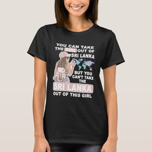 Cool Girl from Sri Lanka  Proud Sri Lanka Girl Tシャツ (正面)