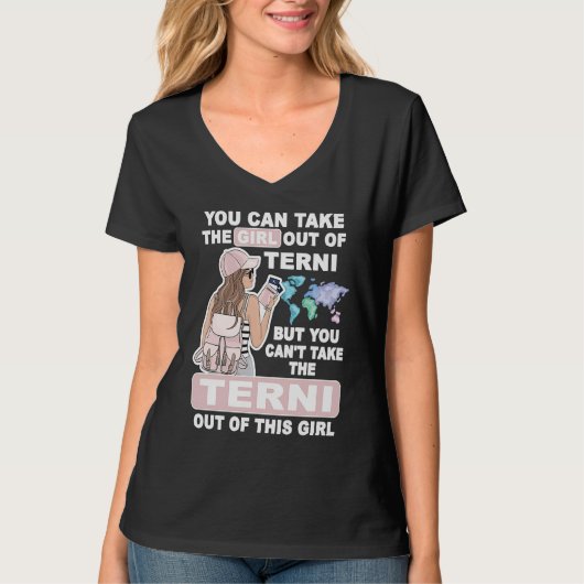 Cool Girl from Terni City Proud Terni Girl Tシャツ (正面)