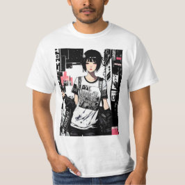 Cool Girl Japanese Aesthetic Vaporwave Style Tシャツ