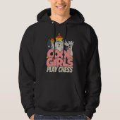 Cool girls play chess   chess saying chess player パーカ (正面)