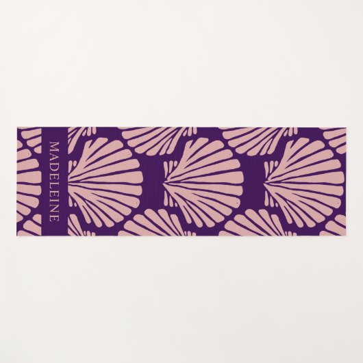 Cool Girly Tropical Seashells Custom ヨガマット (正面(横))