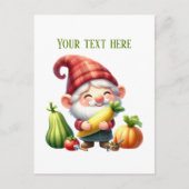 Cool gnome mixed vegetables  farmer customizable ポストカード (正面)