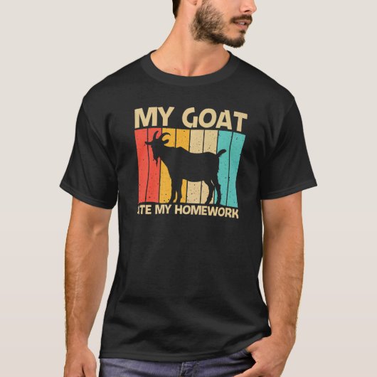 Cool Goat For Kids Boys Goat Farmer Farming Tシャツ (正面)