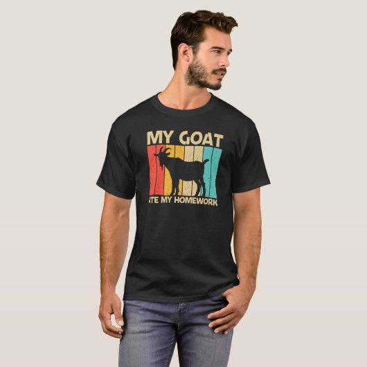 Cool Goat For Kids Boys Goat Farmer Farming Tシャツ (正面フル)