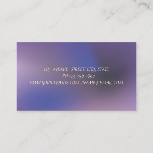 Cool Gold Diamonds Colorful Lotus Purple 名刺 (裏面)