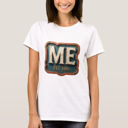 Cool Gold ME EST 1981 オリジナルデザイン Tシャツ (正面)