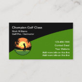 Cool Golf Instructor Class Business Cards 名刺 (正面)