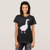 Cool Goose Duck Silhouette Stylish Geese Bird Anim Tシャツ (正面フル)