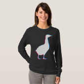 Cool Goose Duck Silhouette Stylish Geese Bird Anim Tシャツ (正面フル)