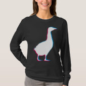 Cool Goose Duck Silhouette Stylish Geese Bird Anim Tシャツ (正面)