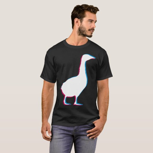 Cool Goose Duck Silhouette Stylish Geese Bird Anim Tシャツ (正面フル)