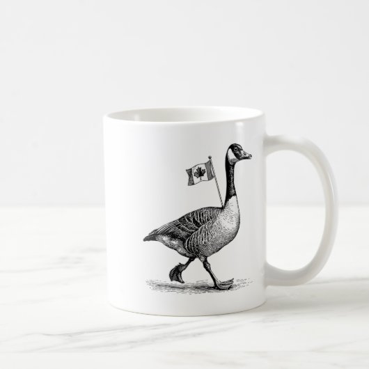 Cool Goose With Canada Flag Costume For Man And Wo コーヒーマグカップ (右)