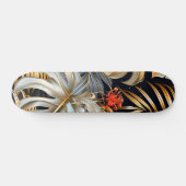 Cool Gothic Red Rose Jungle Foliage Skateboard  スケートボード (横)