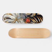 Cool Gothic Red Rose Jungle Foliage Skateboard  スケートボード (横)