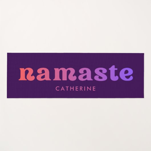 Cool Gradient Namaste Custom  ヨガマット (正面(横))